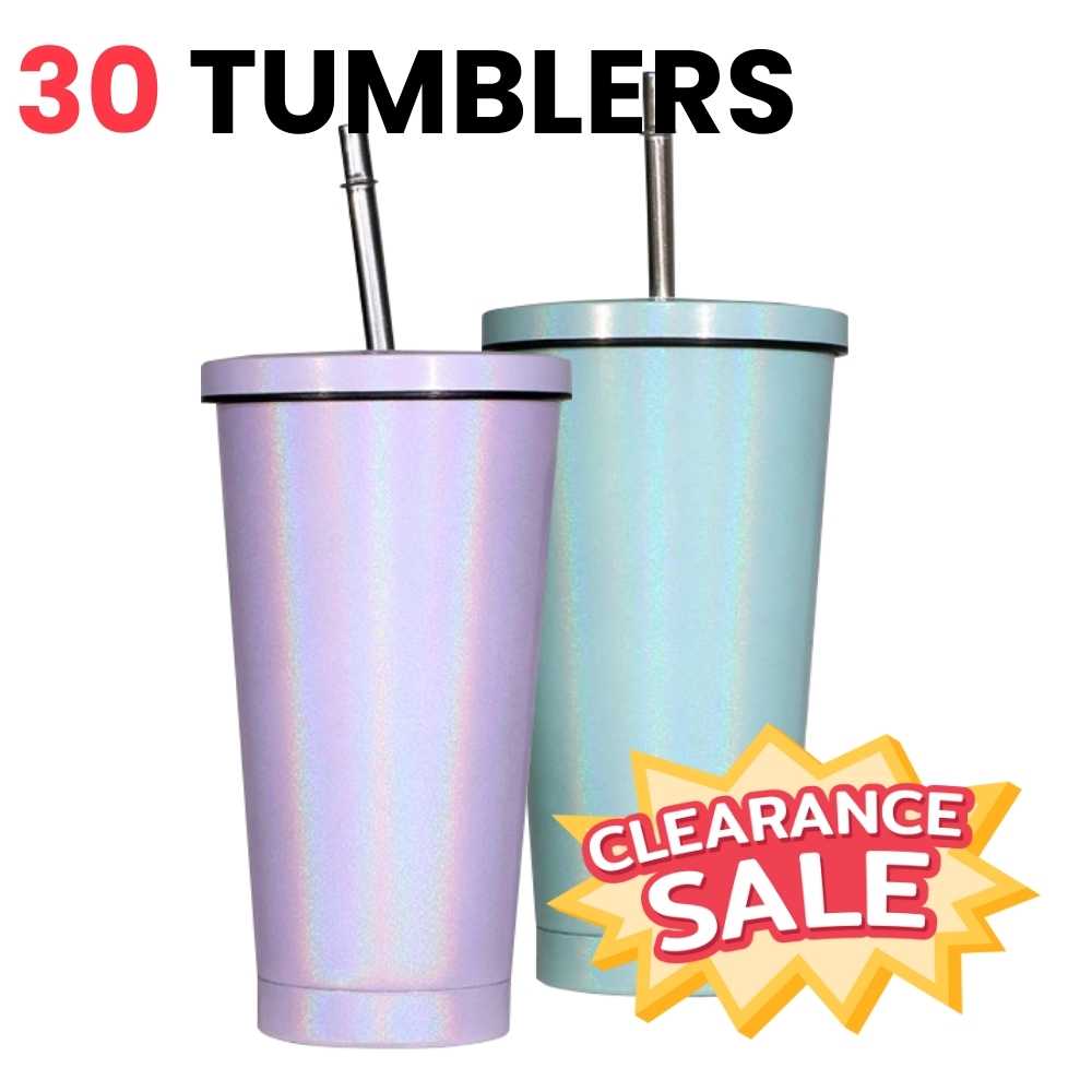 Sublimation Tumbler 15 Oz | With Glitter Finish by INNOSUB USA (Pack o