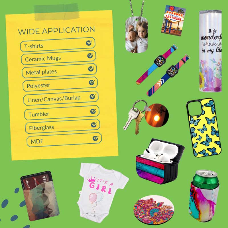 Sublimation Transfer Paper for InkJet Printers 8.5"X11", Pack of 60/120/480 Sheets by INNOSUB USA