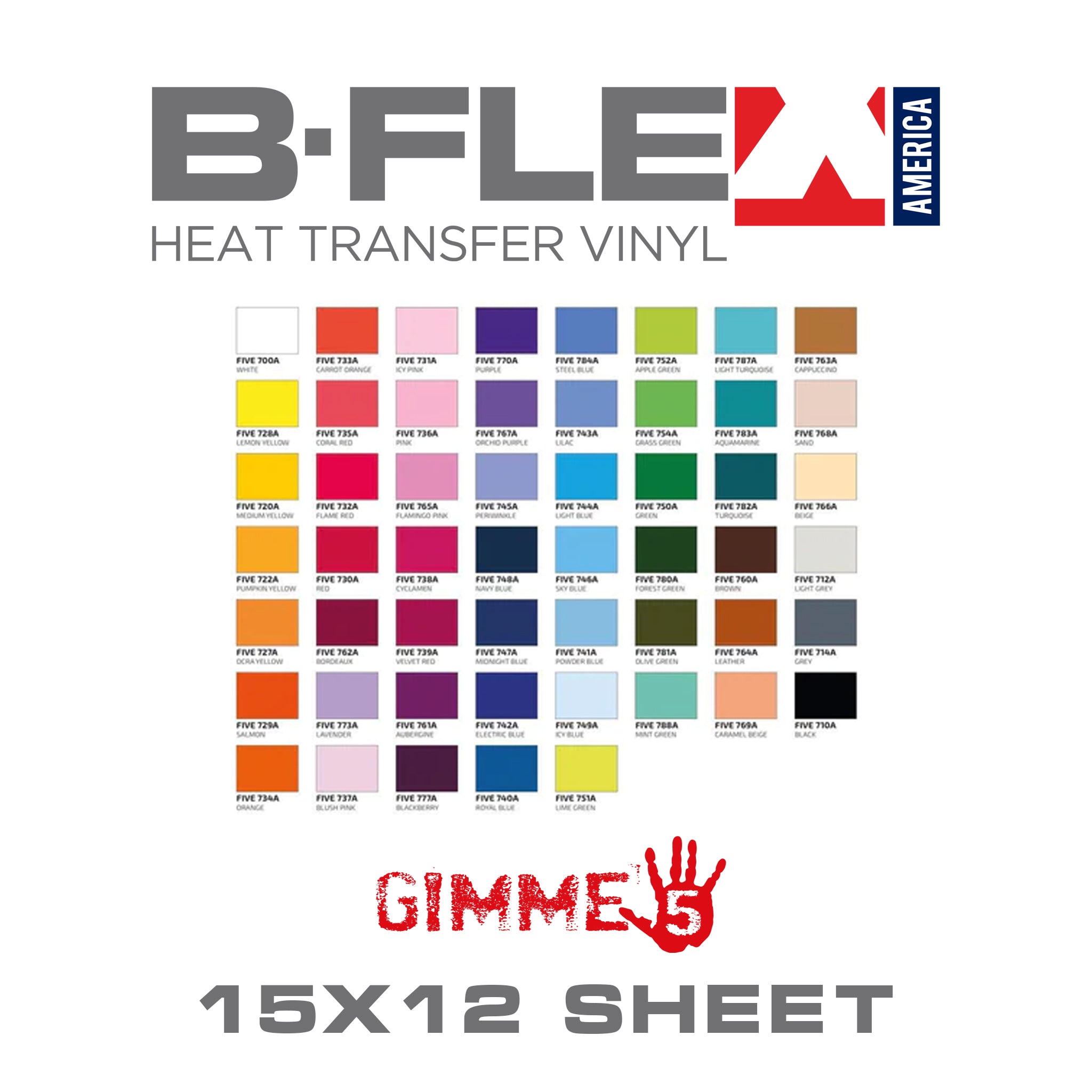 B-Flex Gimme5 - 15"x12" SHEET