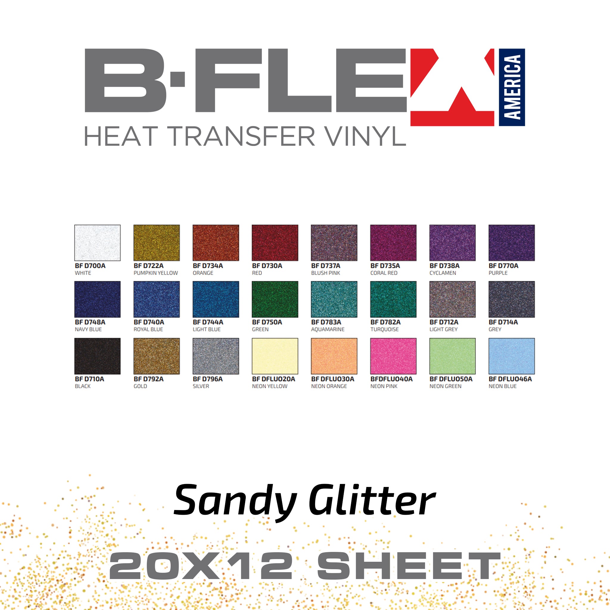 B-Flex Sandy Glitter Gold HTV – Sun City Clover