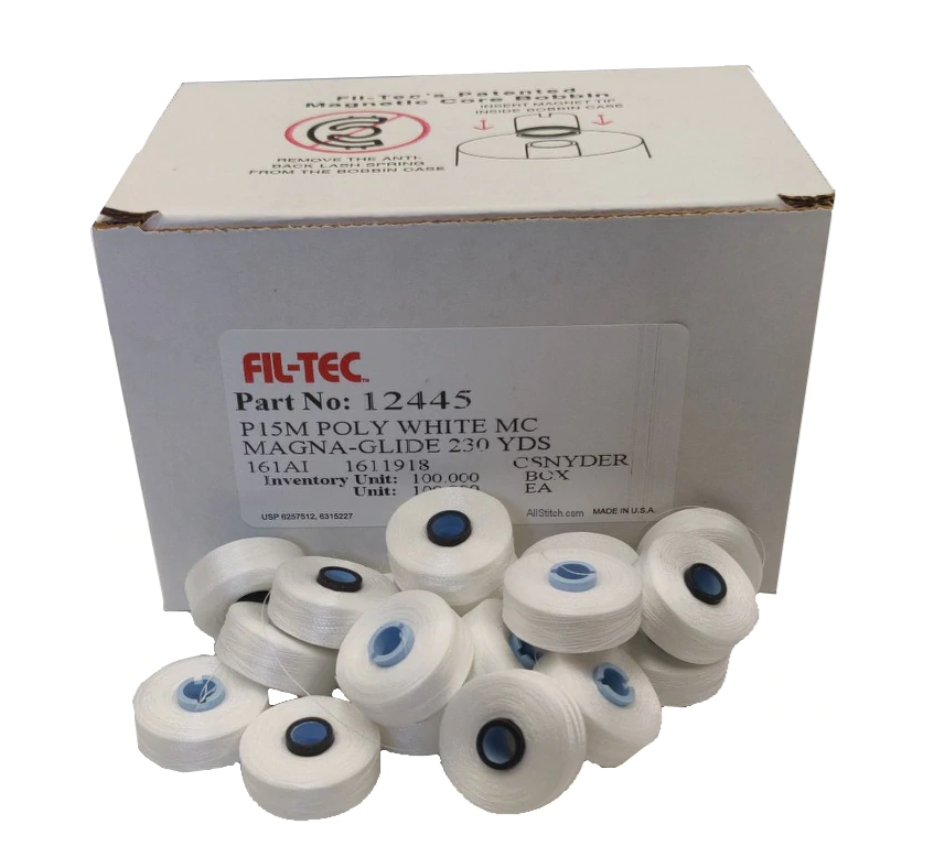 Fil-Tec Clear Glide Style Prewound Embroidery Bobbins Assorted Colors