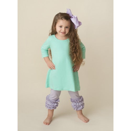 Girl's Solid Ruffle Icing Capris