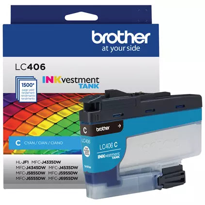 Brother LC406 Cyan Standard INKvestment Cartridge for PrintModa
