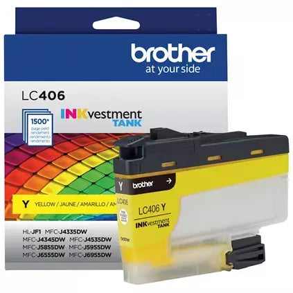 Brother LC406 Yellow Standard INKvestment Cartridge for PrintModa