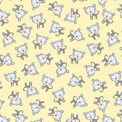 Snuggle in the Jungle Flannel - Baby Tiger - Yellow