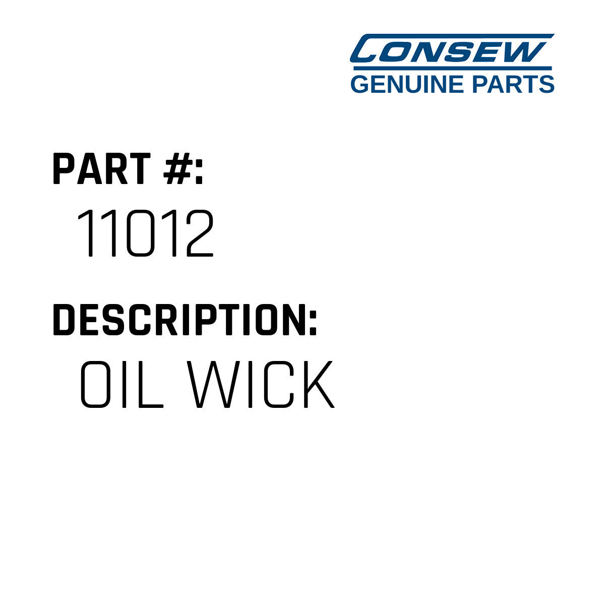 Oil Wick - Consew #11012