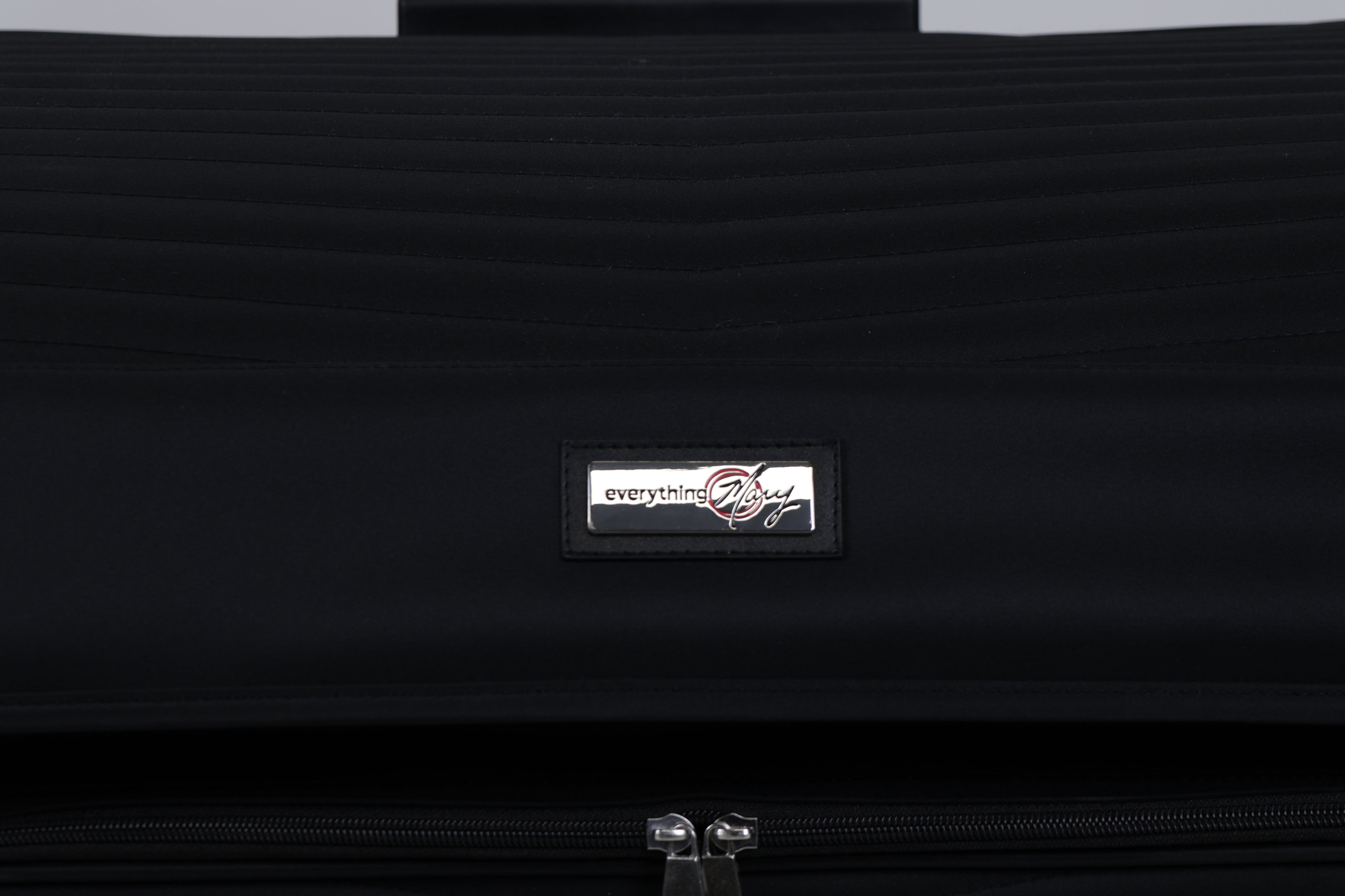 Everything Mary XL 4 Wheel Collapsible Rolling Sewing Machine Storage Case, Black