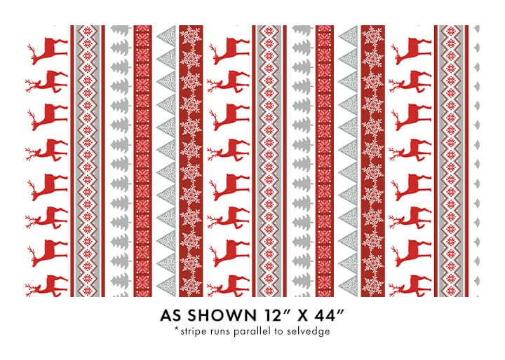 Nordic Cabin - Deer Stripe - Red
