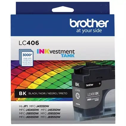 Brother LC406 Black Standard INKvestment Cartridge for PrintModa