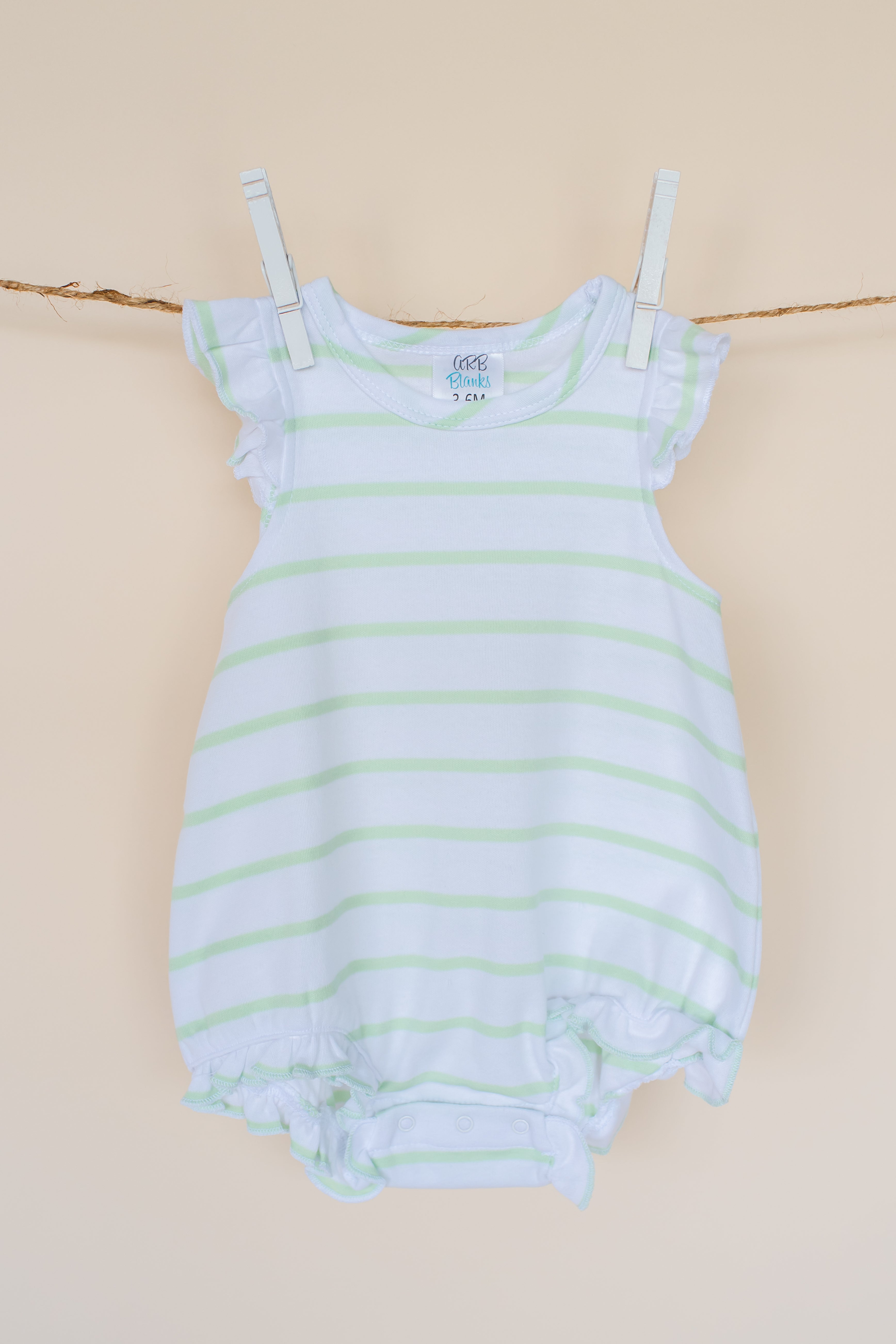 Girl's Striped Angel Sleeve Bubbles