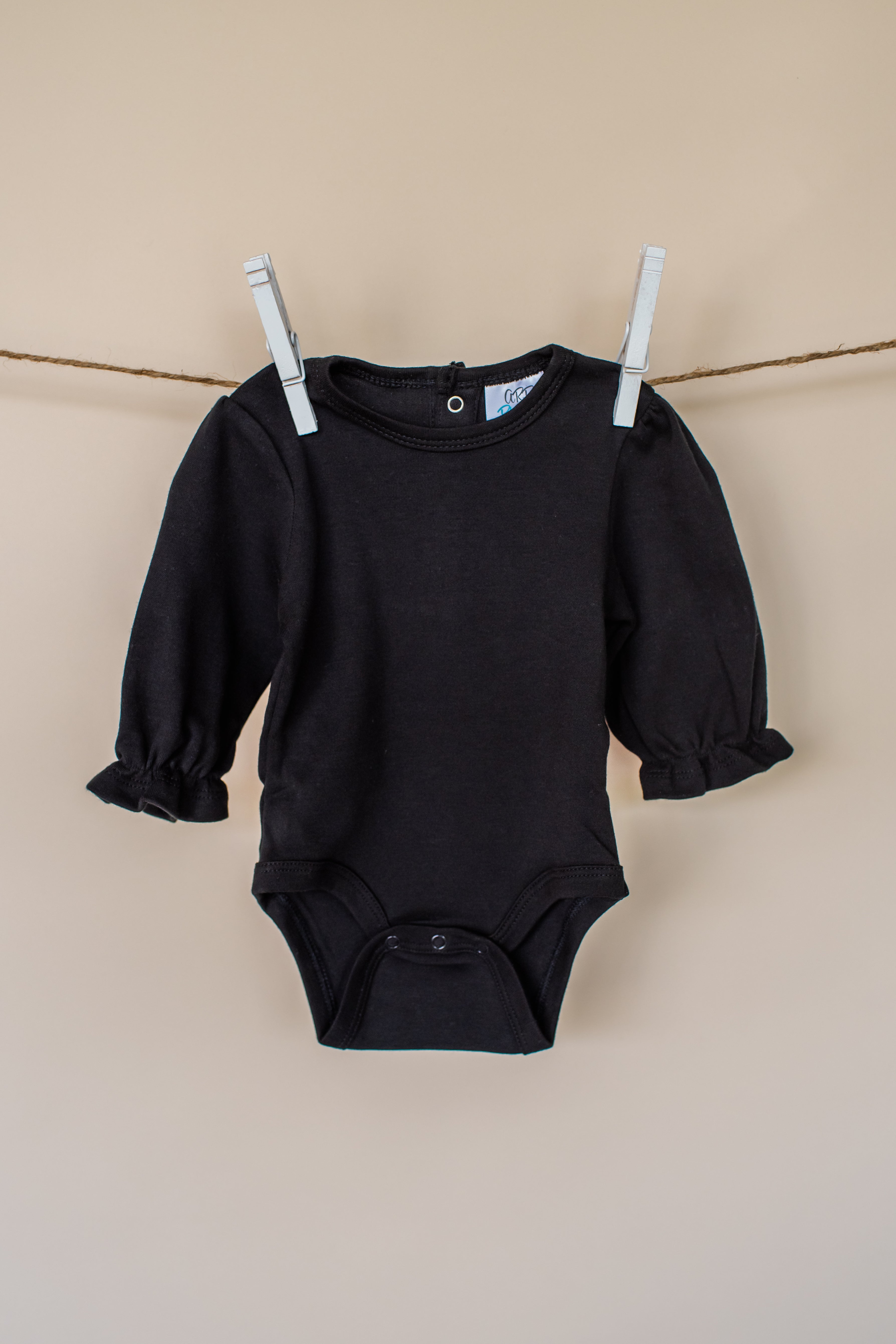 Girl's Long Sleeve Ruffle Baby Bodysuit