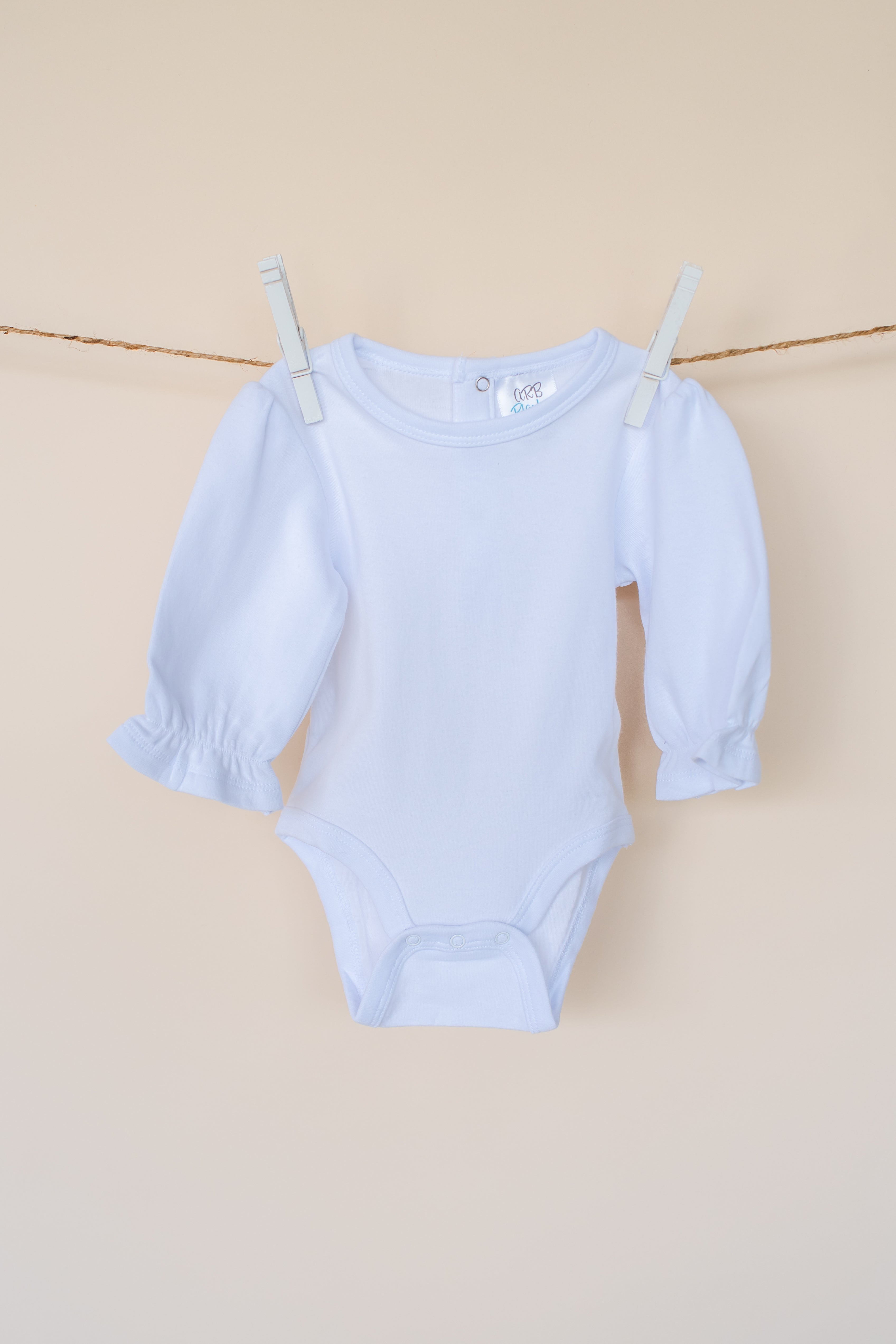 Girl's Long Sleeve Ruffle Baby Bodysuit