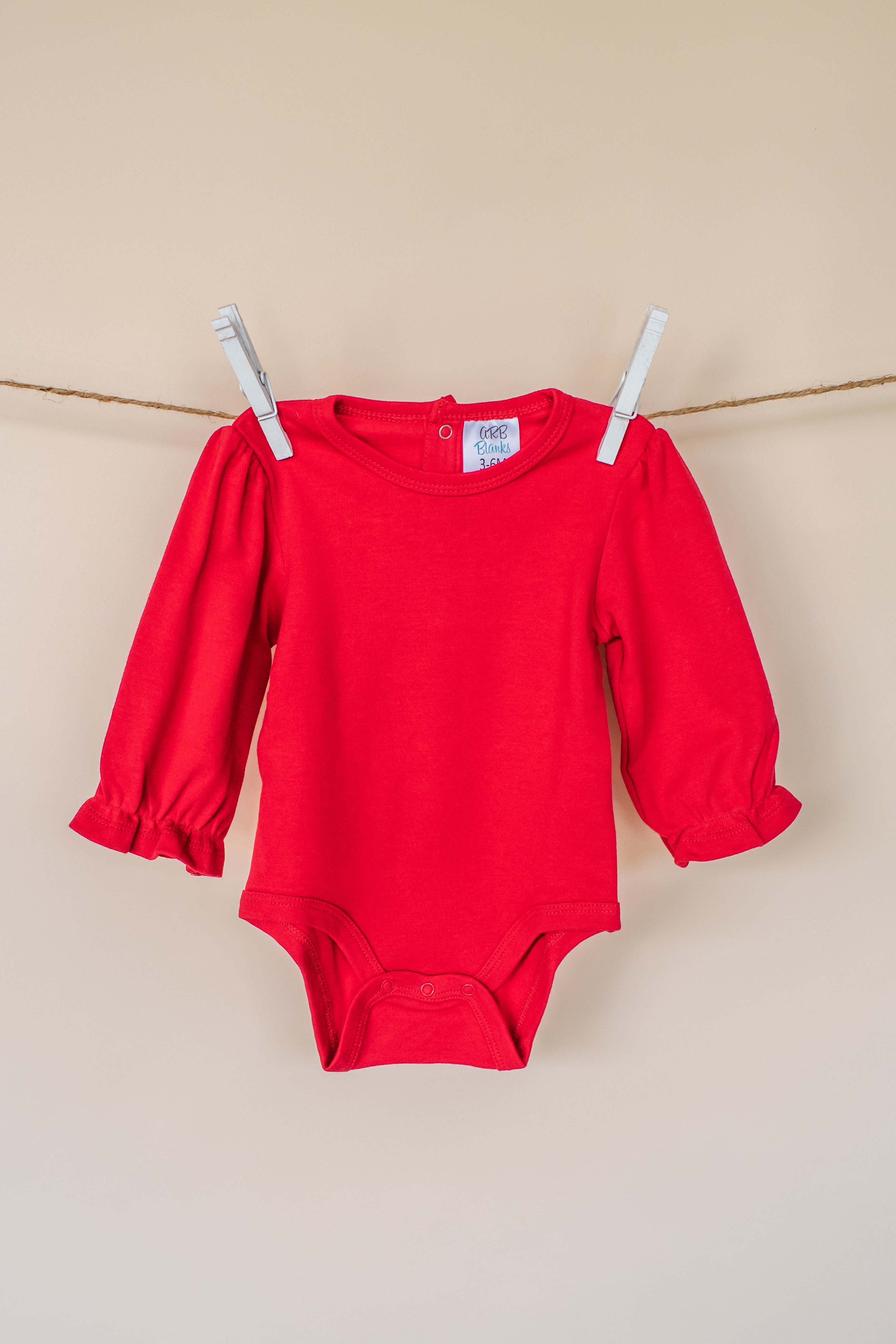 Girl's Long Sleeve Ruffle Baby Bodysuit
