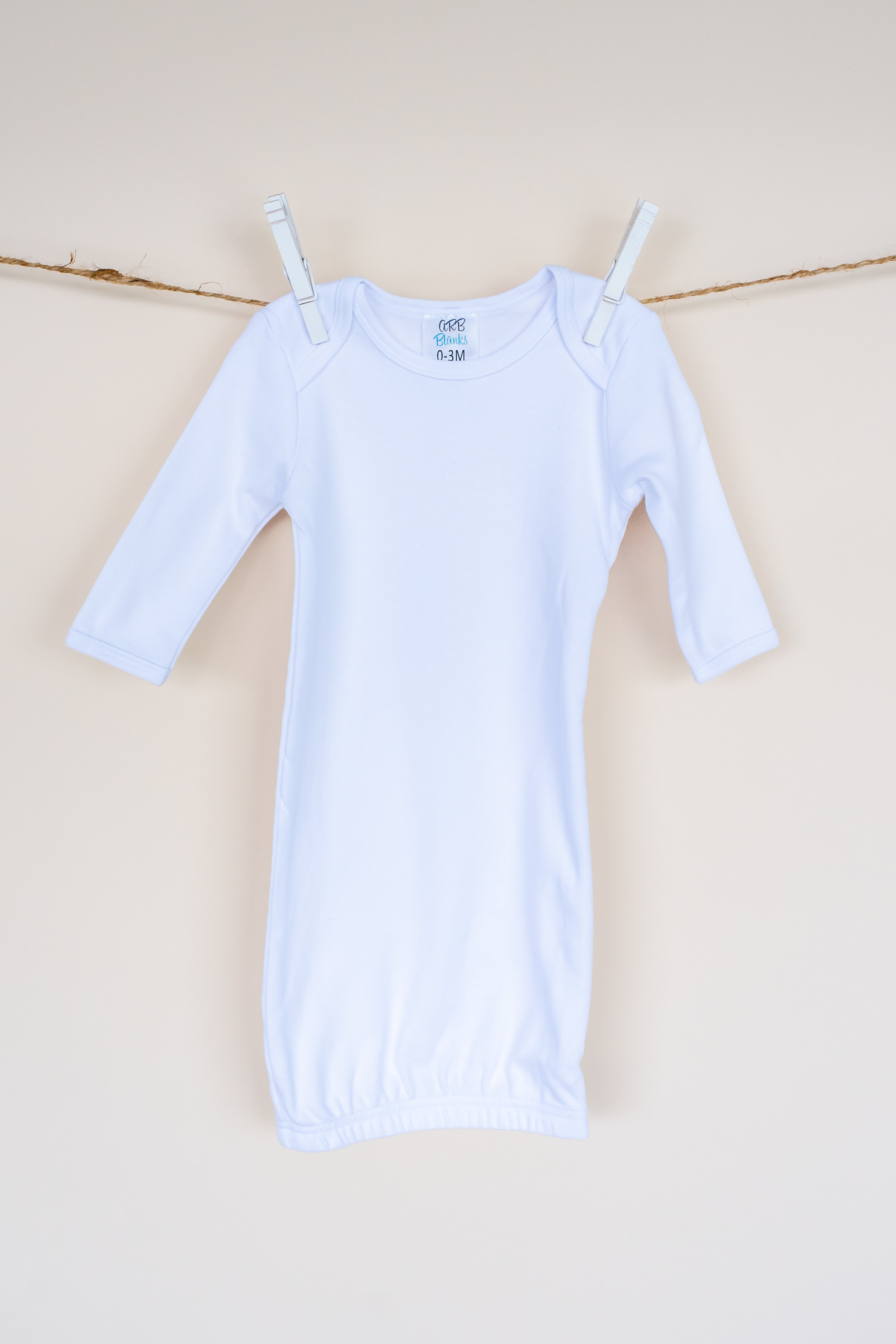 Unisex Long Sleeve Baby Gown