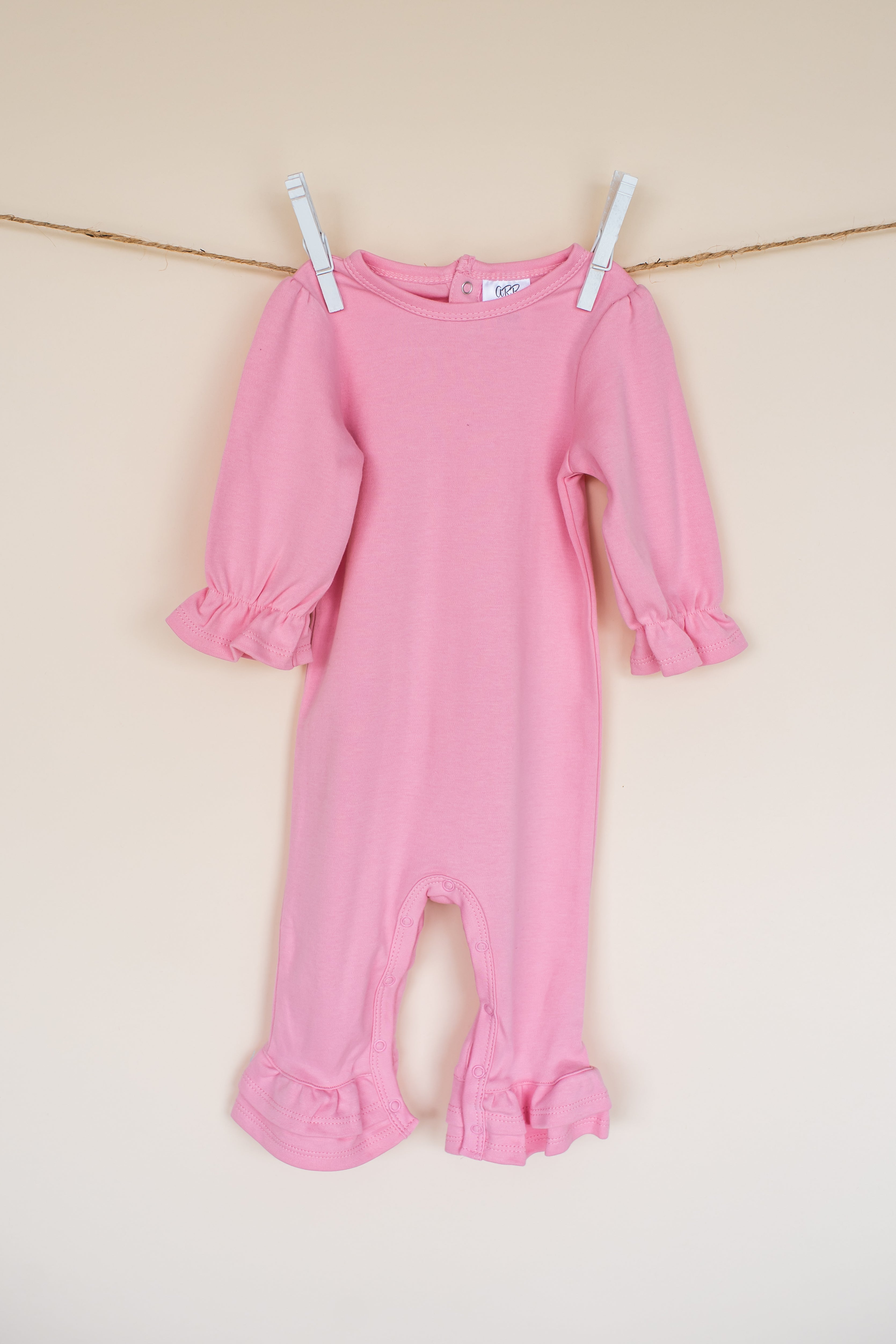 Girl's Long Sleeve Ruffle Rompers