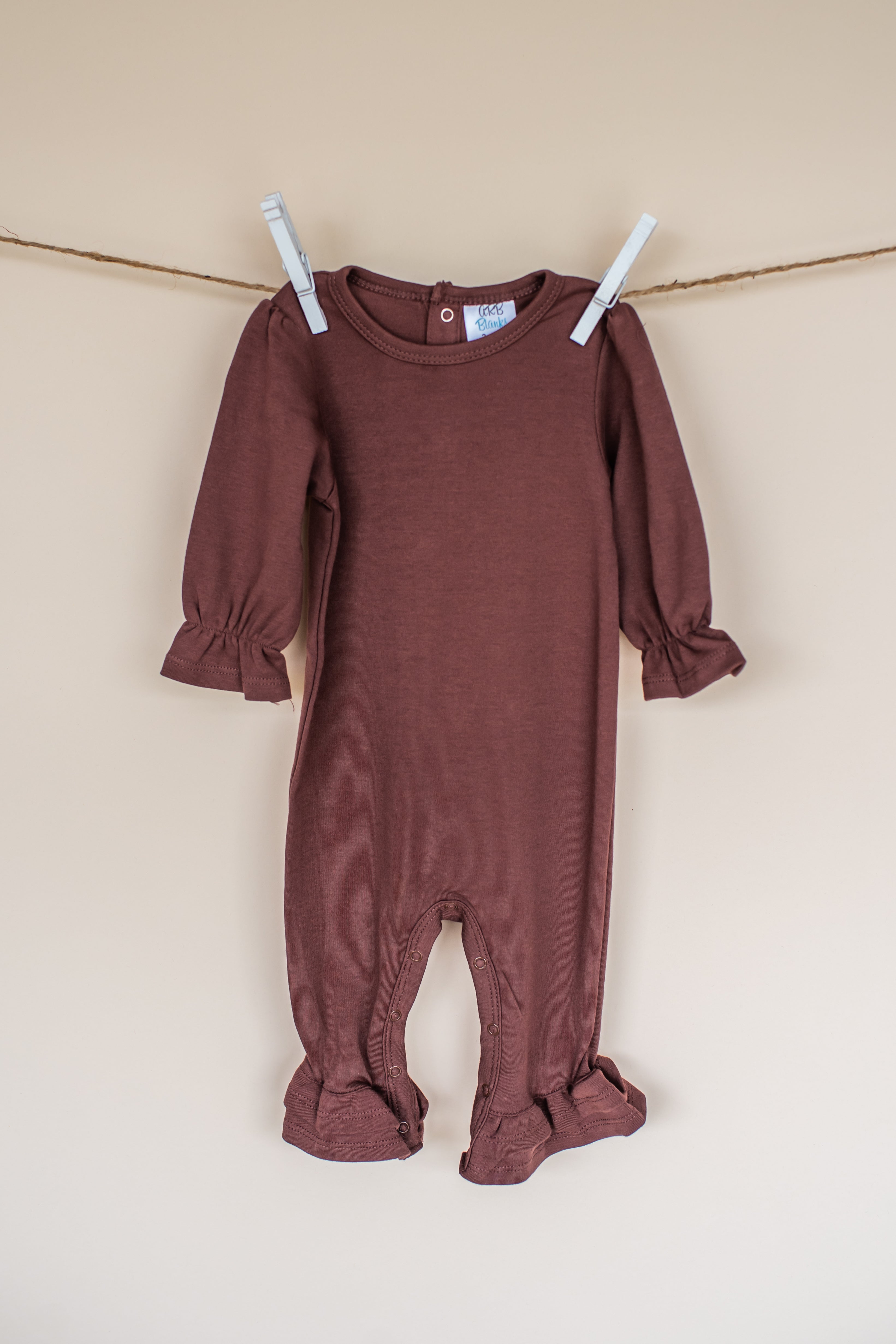 Girl's Long Sleeve Ruffle Rompers