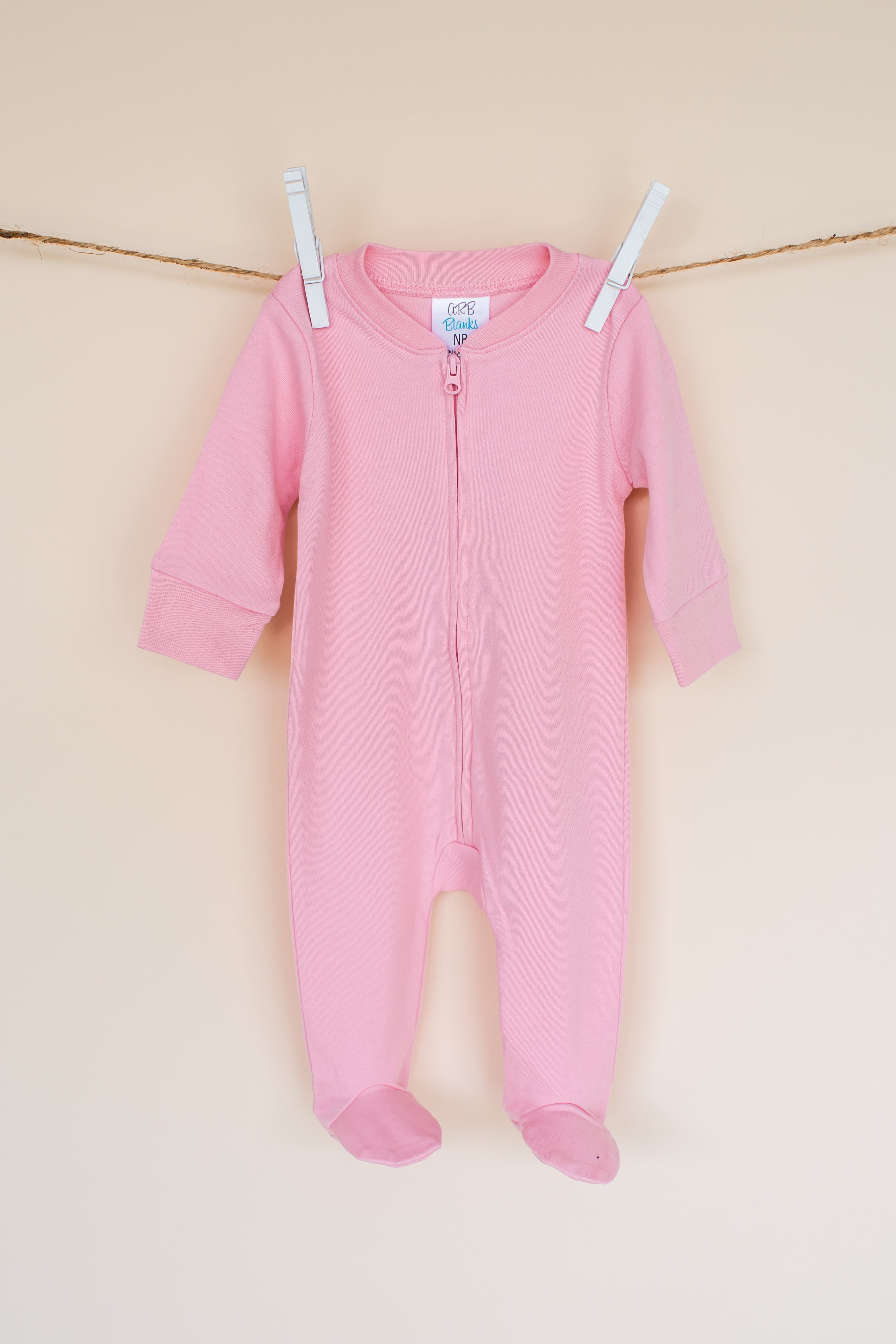 Unisex Zippered One Piece Footie