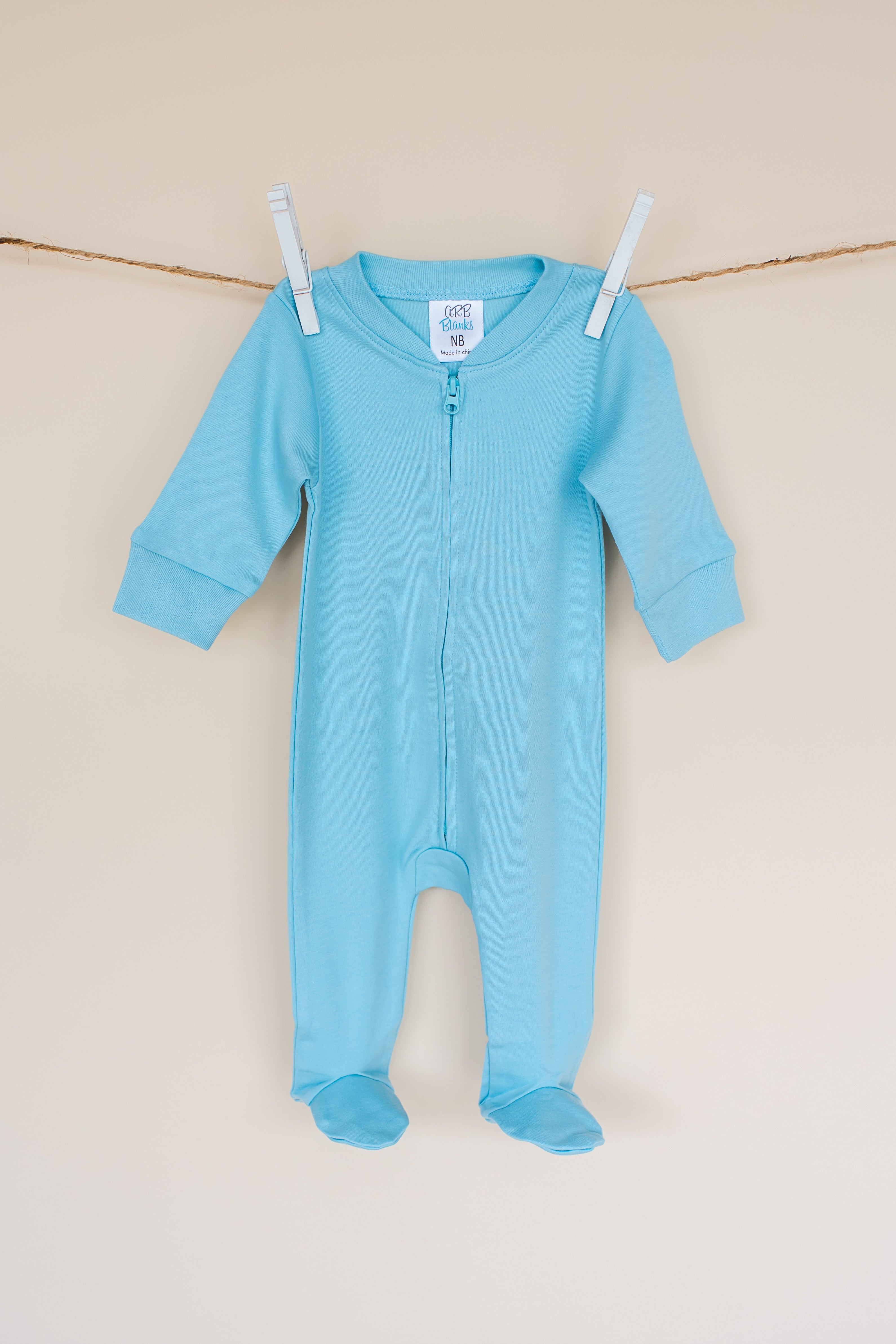Unisex Zippered One Piece Footie