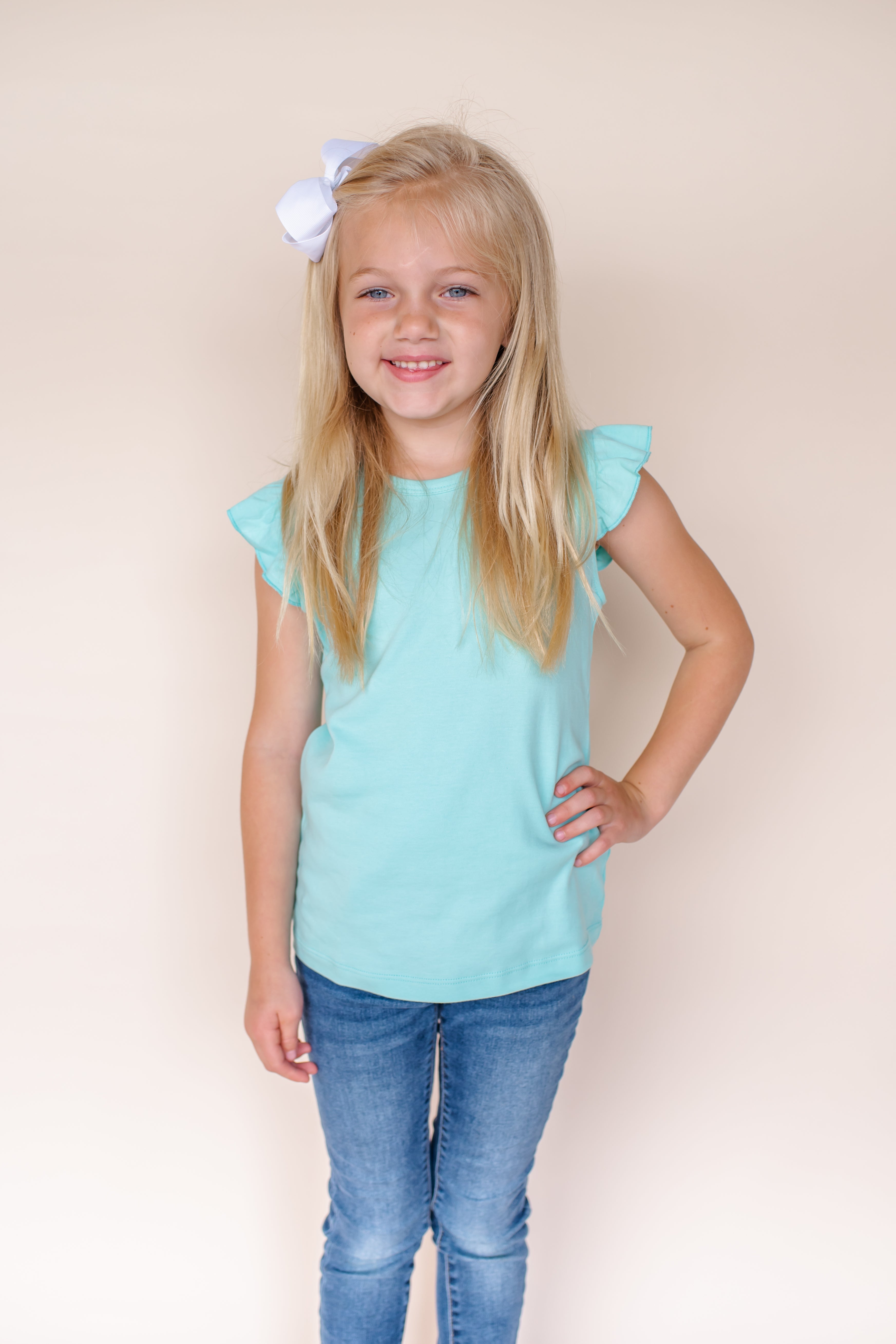 Girl's Angel Sleeve Shirt