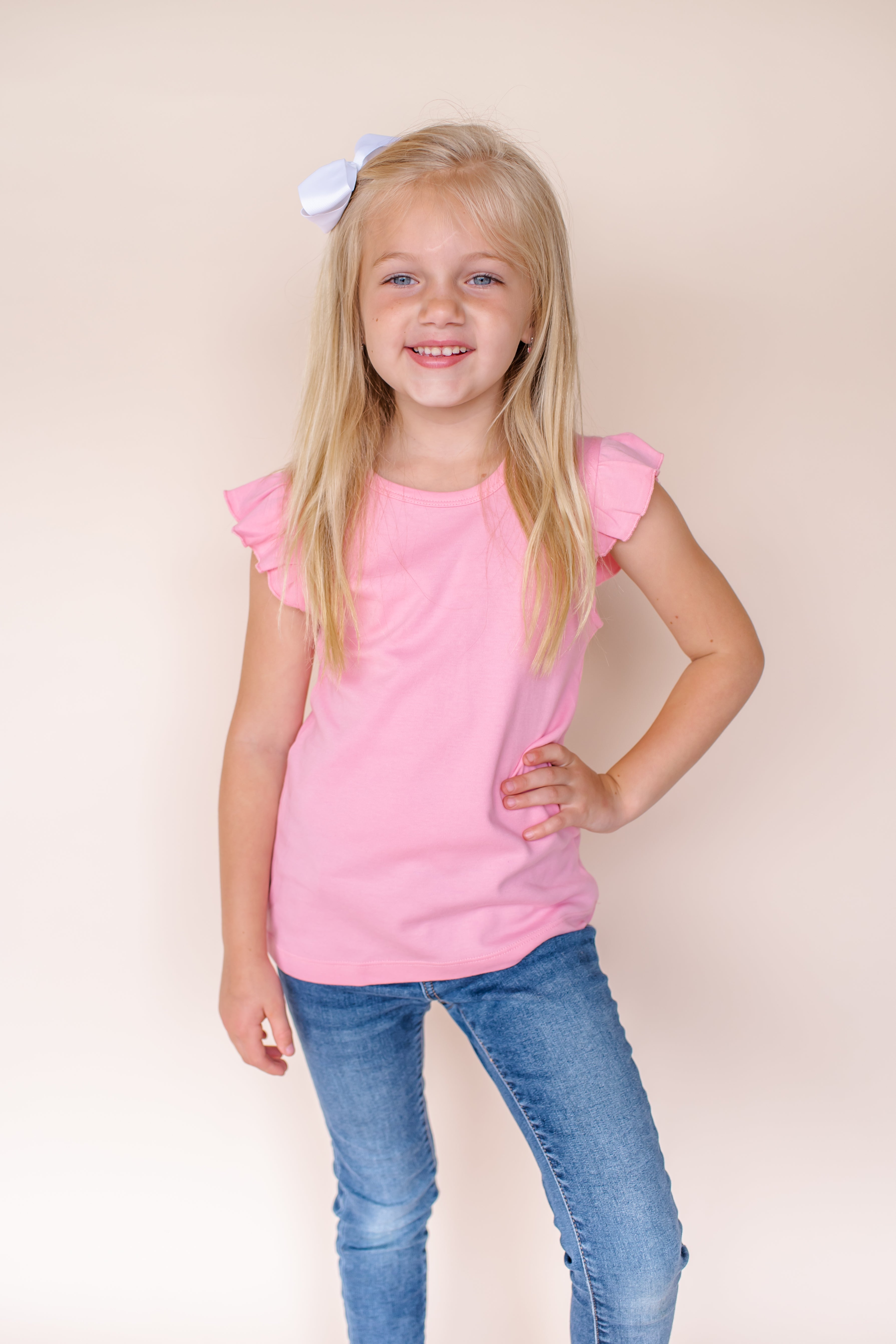 Girl's Angel Sleeve Shirt