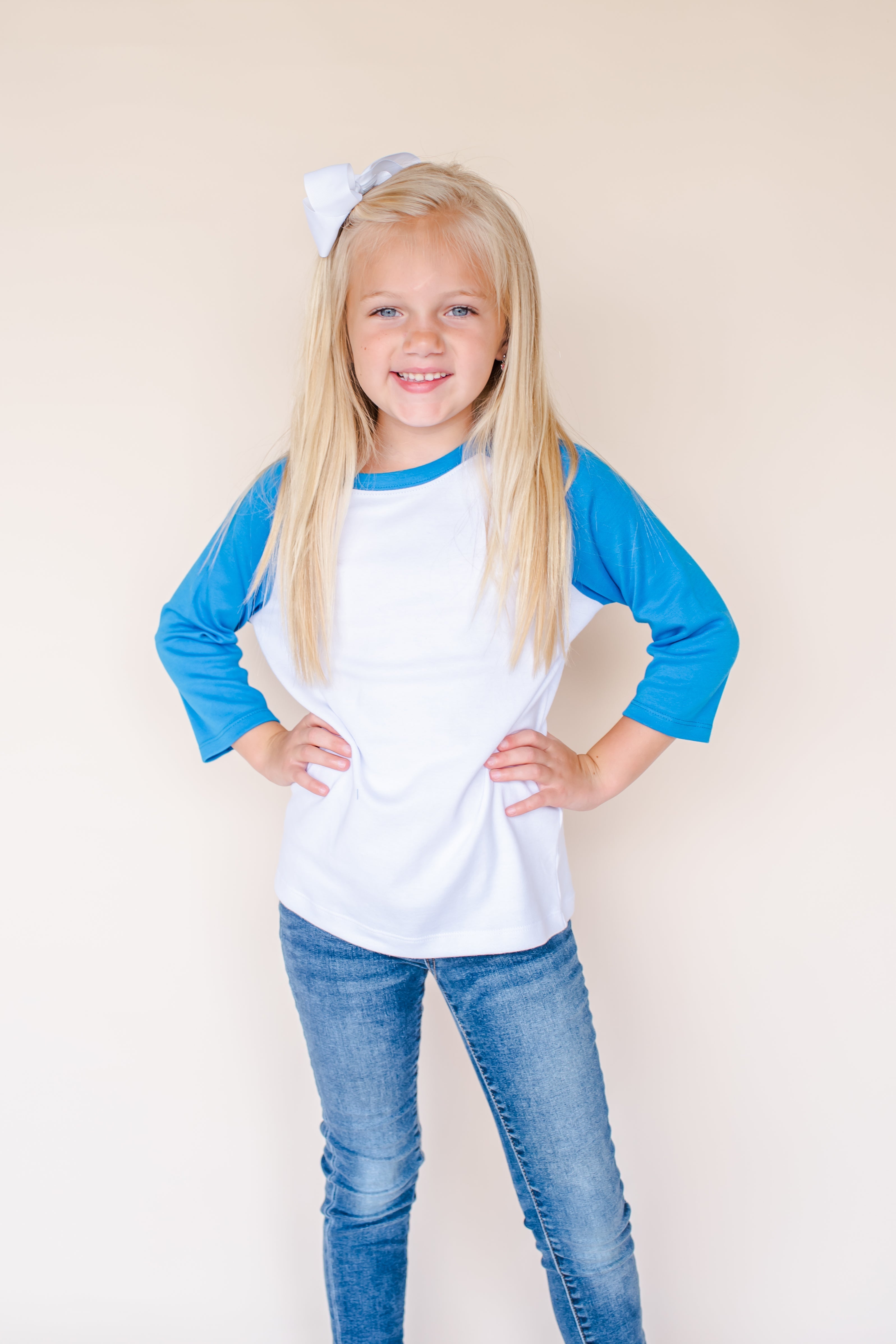 Unisex Raglan Shirt with White Body (Youth) by