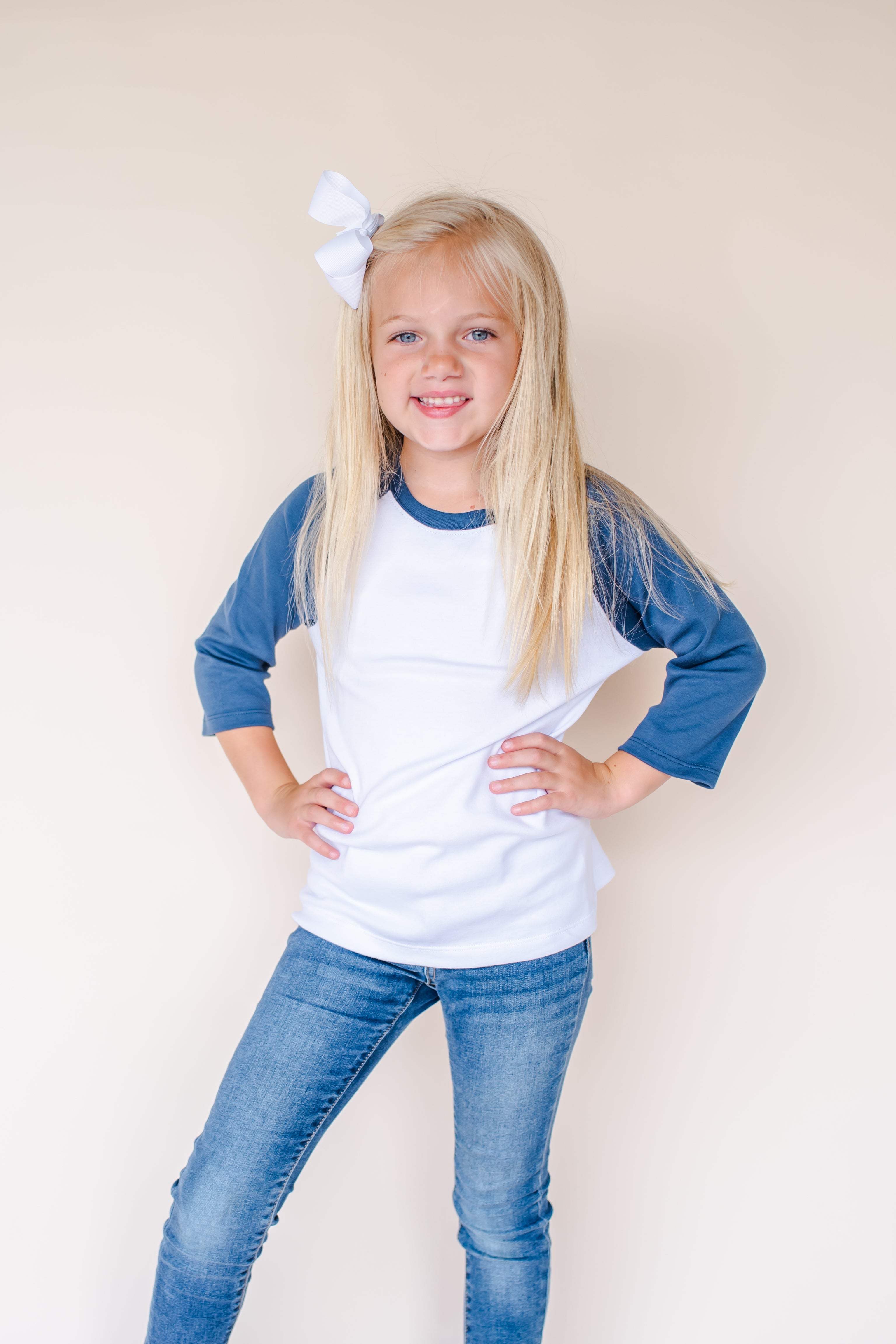Unisex Raglan Shirt with White Body (12M-Toddler)