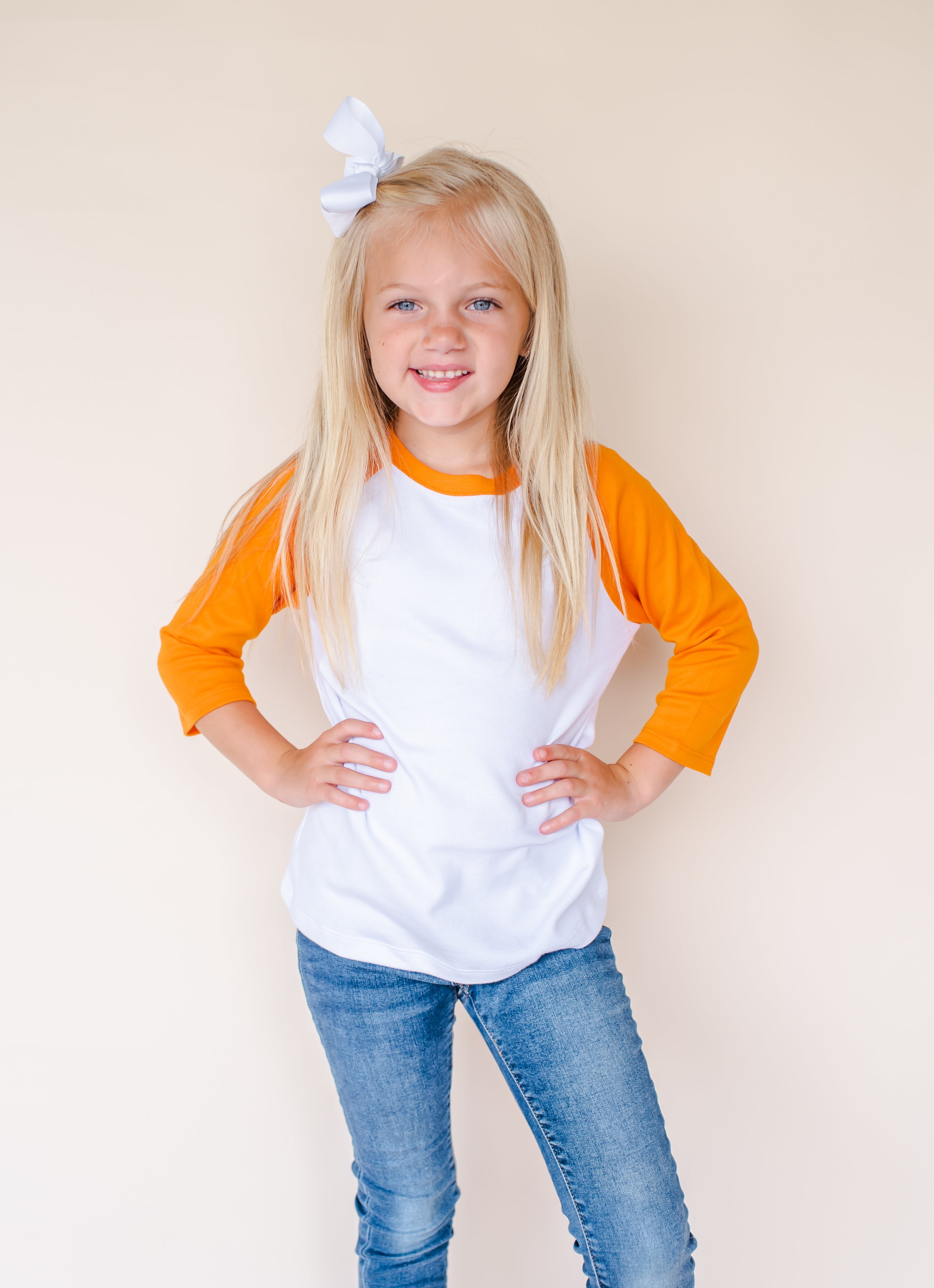 Unisex Raglan Shirt with White Body (Youth) by