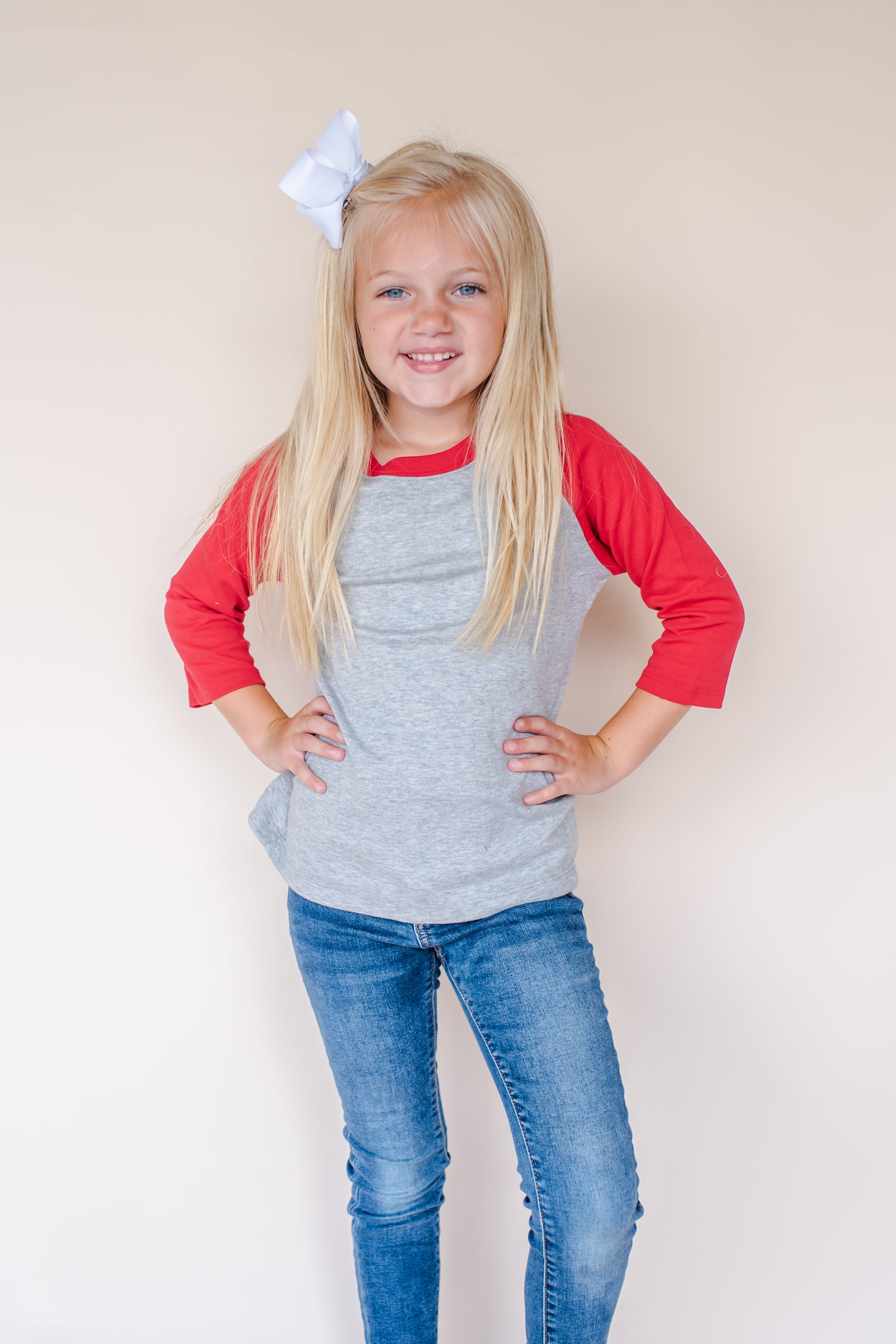 Unisex Raglan Shirt with Grey Body (12M-Toddler)
