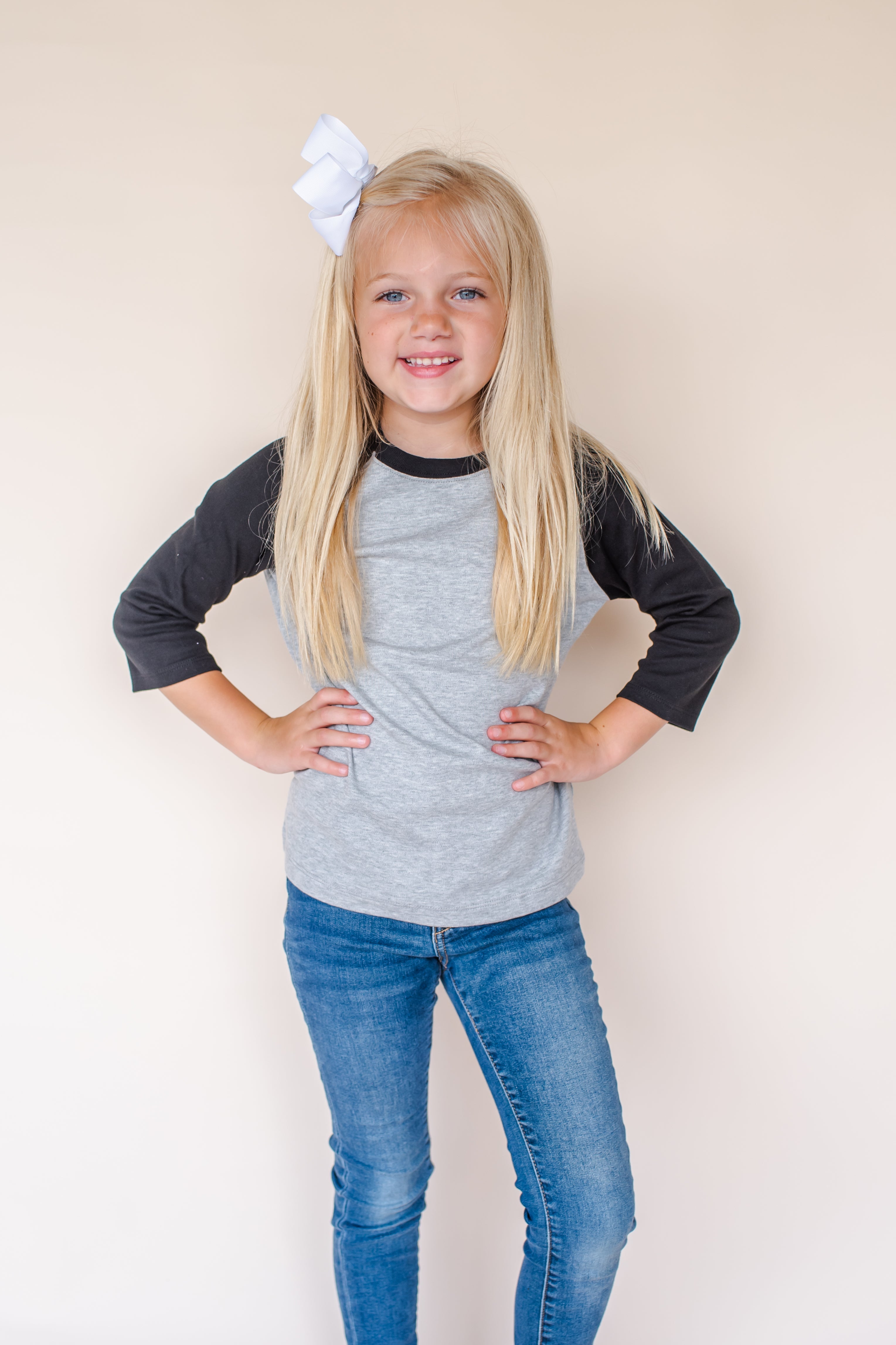 Unisex Raglan Shirt with Grey Body (12M-Toddler)