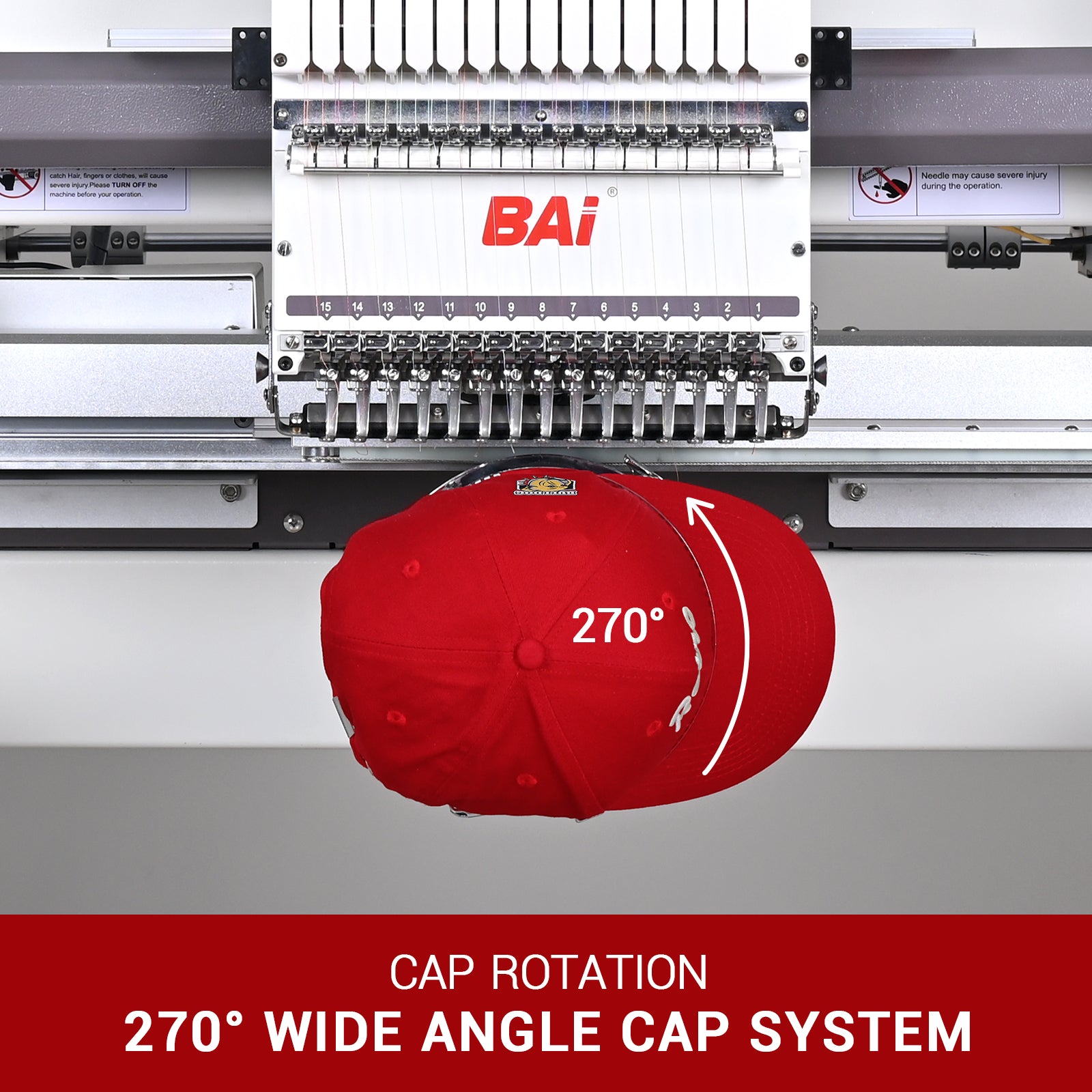 BAi The Vision 15-Needle Commercial Embroidery Machine
