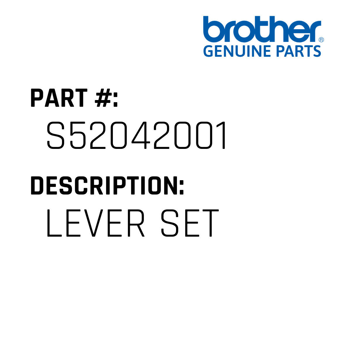 Lever Set - Brother #S52042001
