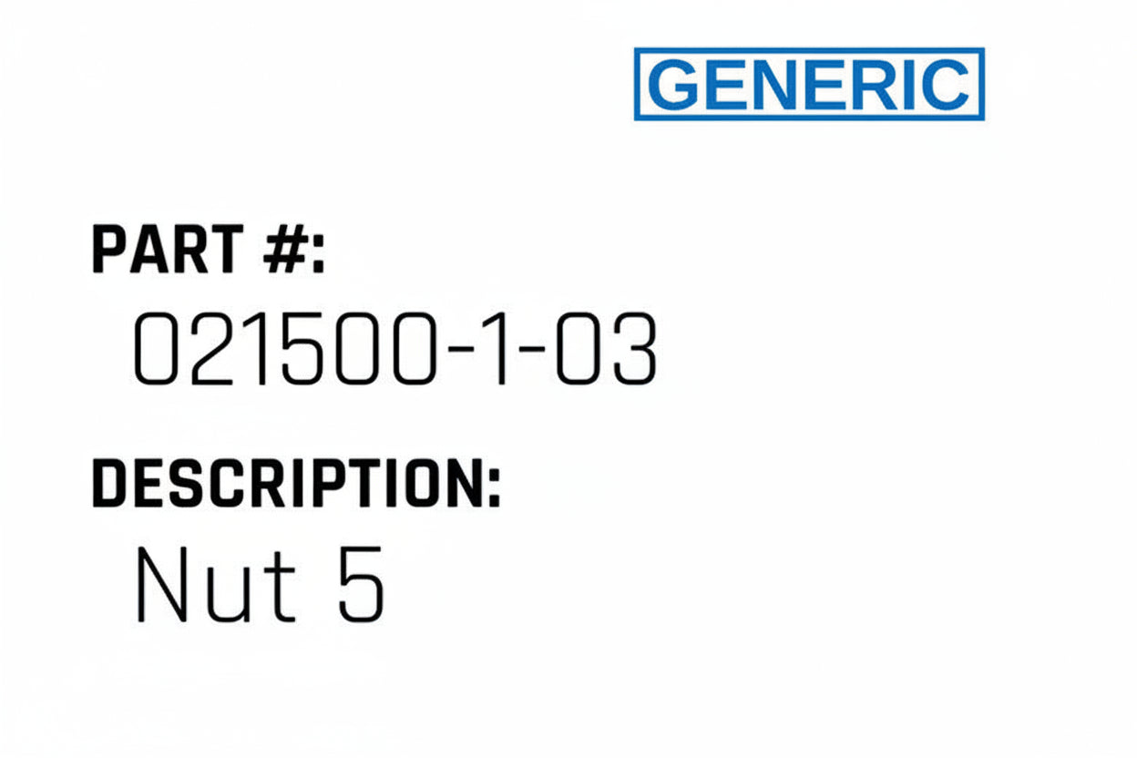 Nut 5 /Brother - Generic #021500-1-03
