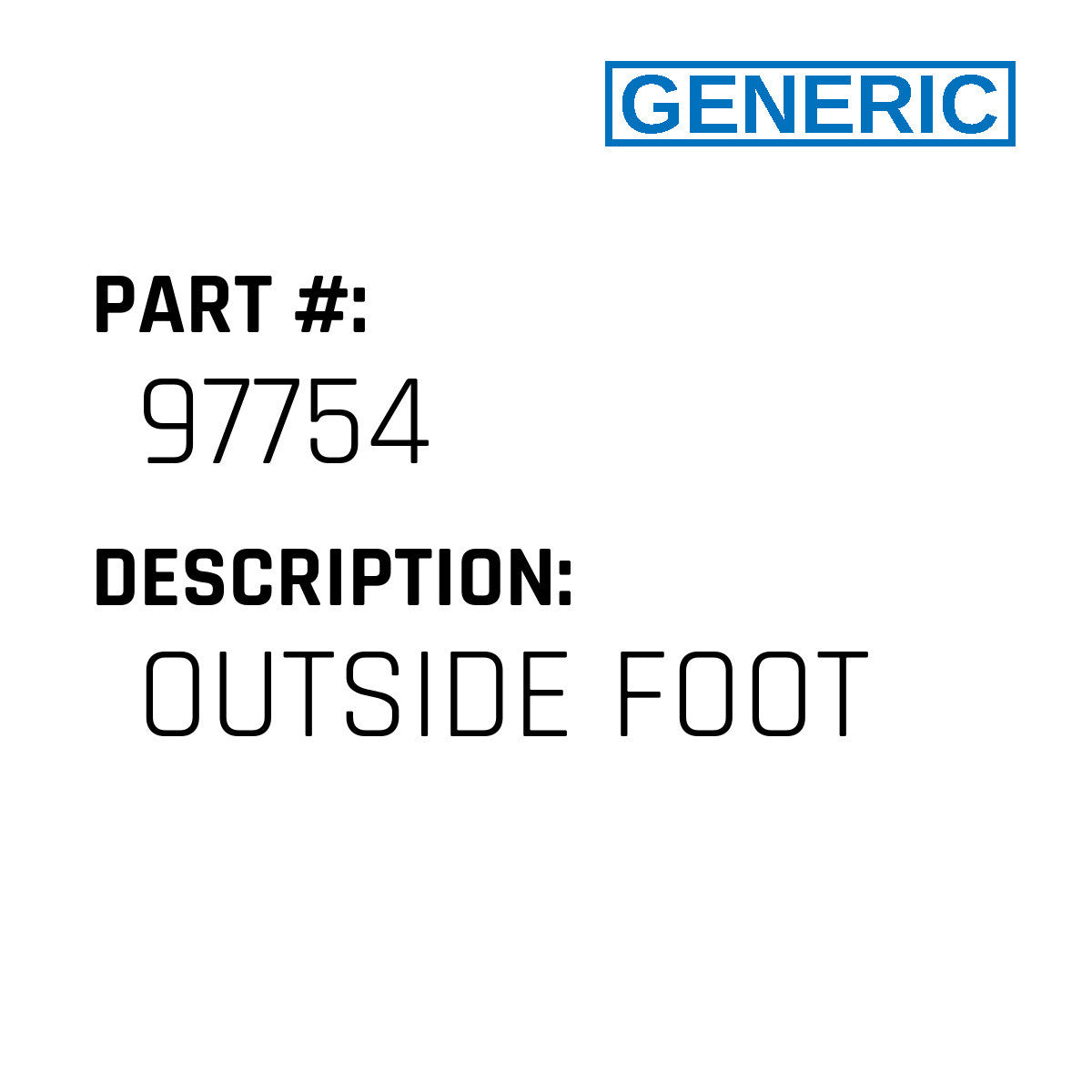 Outside Foot - Generic #97754