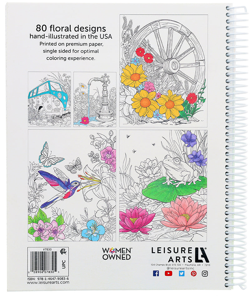 Blooms & Butterflies Coloring Book