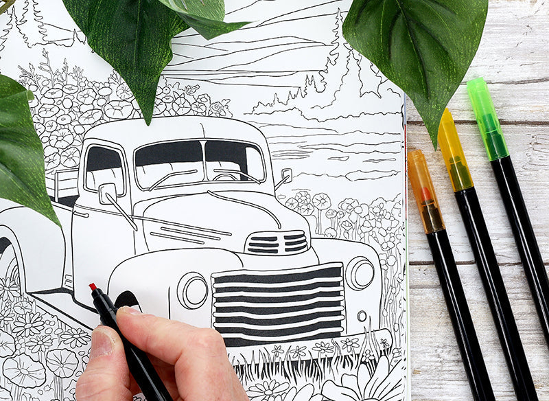 Blooms & Butterflies Coloring Book