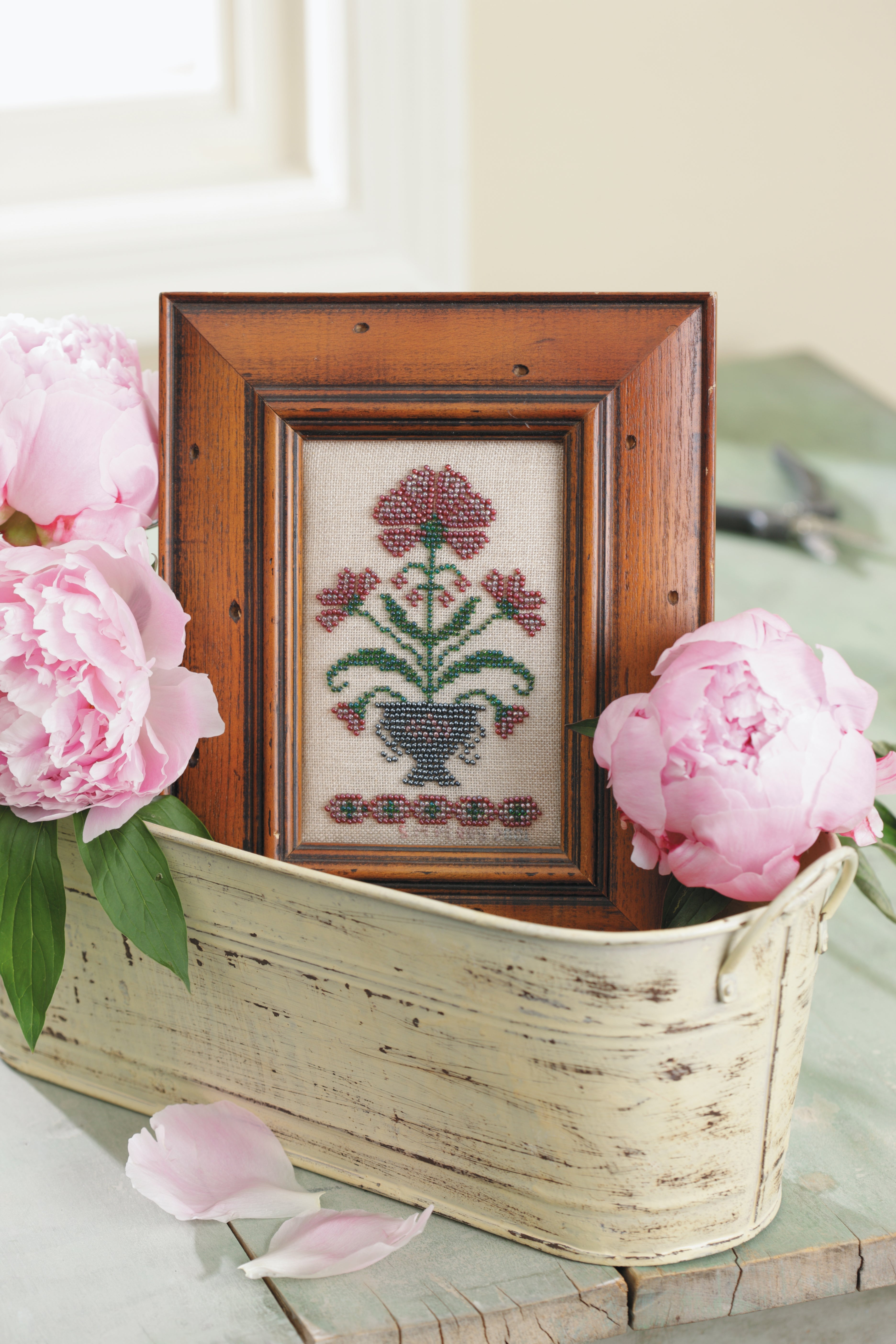 Stitch a Beaded Garden—18 Designs Charted for Beading and Cross Stitch