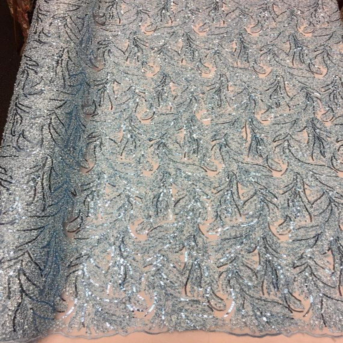 Cozy Pop Thread Floral Sequins Fabric