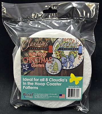 Bosal Craf-Tex Sew-In Round Coasters 5 in (8 Pack)