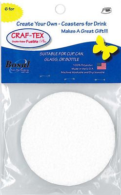 Bosal Craf-Tex Plus Fusible Round Coasters (6 Pack)