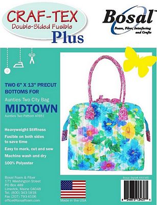 Bosal Craf-Tex Plus Midtown Bag Bottoms 6 x 13 in (2 Pack)