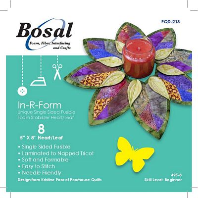 Bosal In-R-Form Fusible Heart Precuts 5 x 8 in (8 Pack)