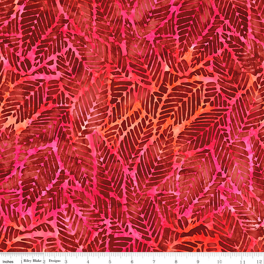 Expressions Batiks - Floral Reflections - Red Candy Riot
