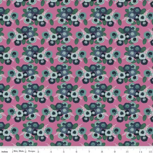 Morning Meadow - Roses - Orchid (3-Yard Pack)