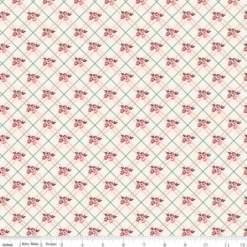 Love You Always - Floral Plaid - Cream