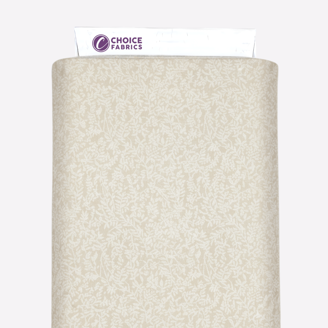 Tone on Tone 108" Supreme Backings - White on Cream Vines (3-Yard Pack)