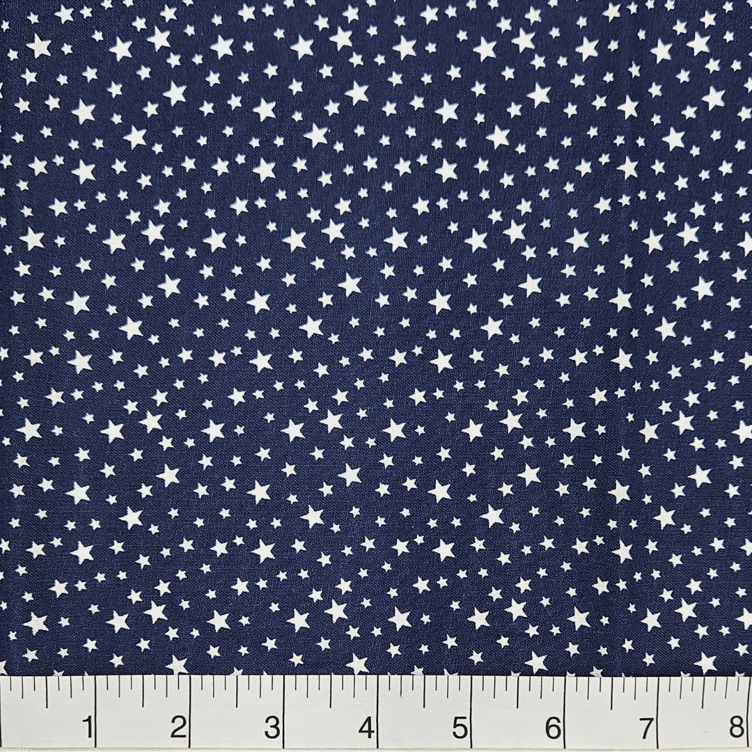 Patriotic Stars 108" Supreme Backings - White Stars on Navy (3-Yard Pack)
