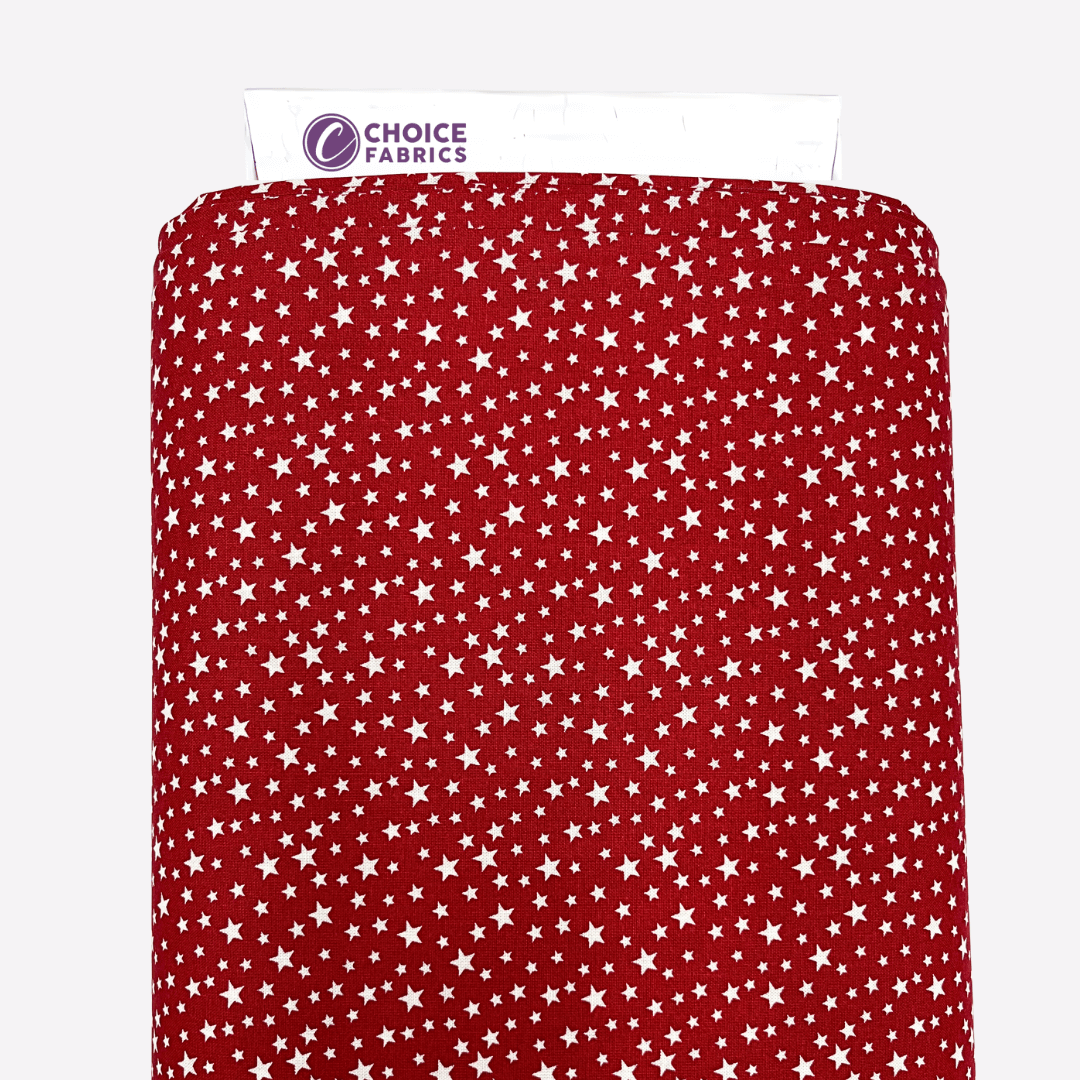 Patriotic Stars 108" Supreme Backings - White Stars on Red