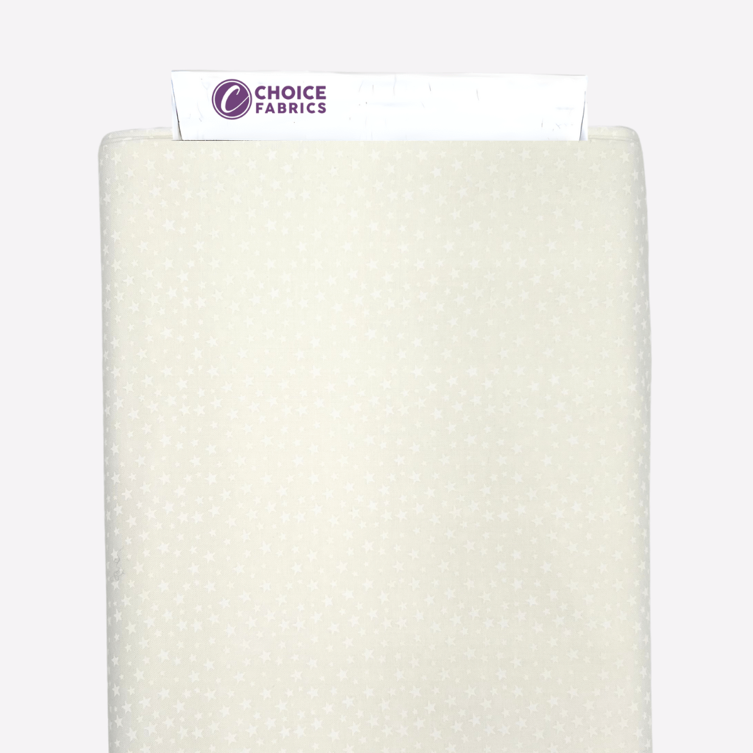 Tone on Tone 108" Supreme Backings - White on White - Stars