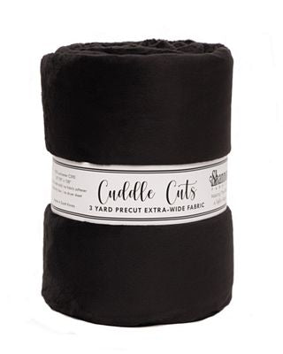 Solid Cuddle Wideback 3 Yard Cut - Black