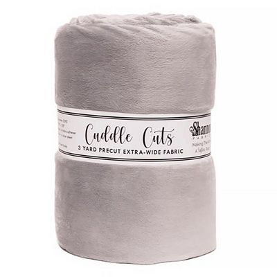 Solid Cuddle Wideback 3 Yard Cut - Silver